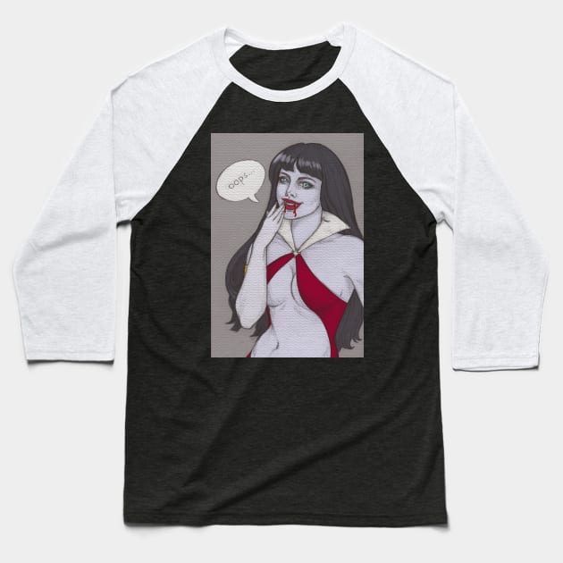 Vampirella Baseball T-Shirt by Designs by Twilight